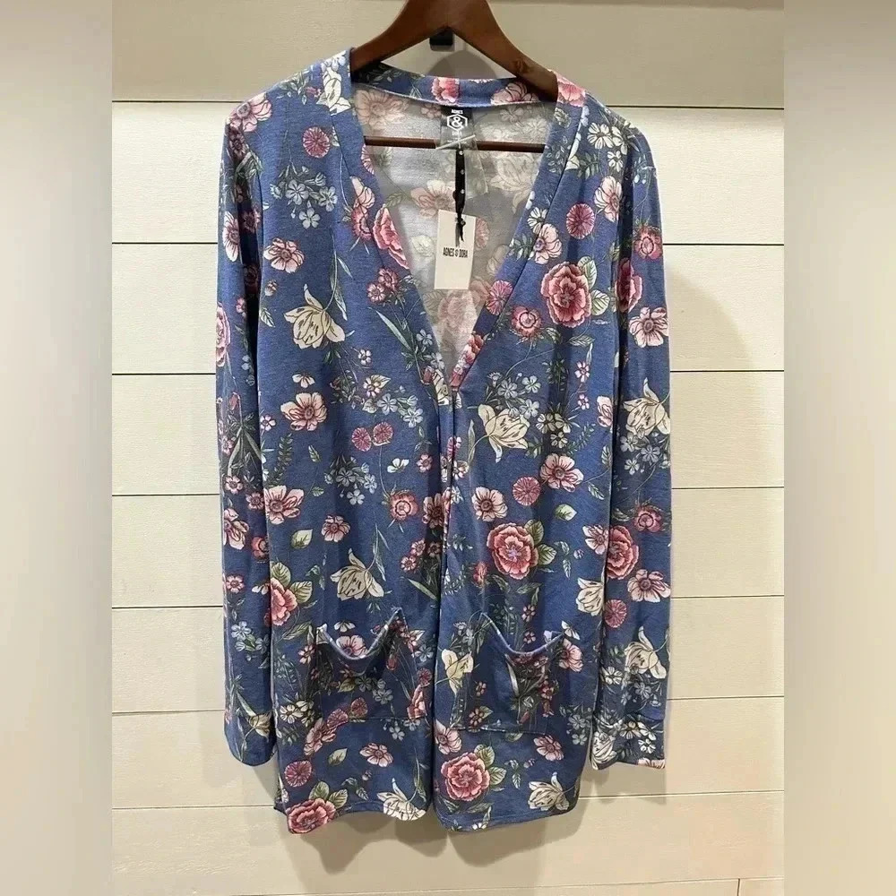 Agnes and Dora floral essential cardigan